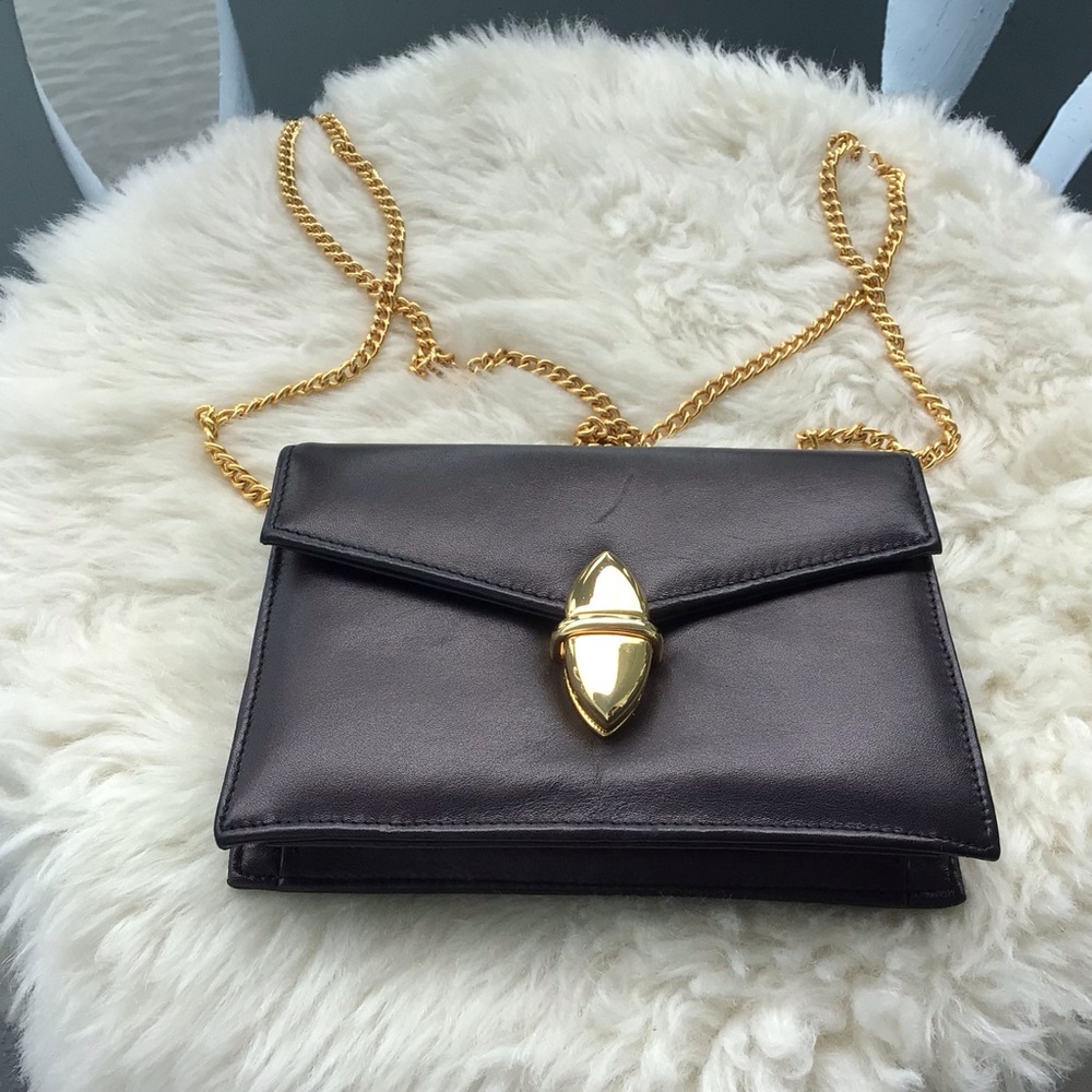 Susan Gail Black Envelope Evening Glam Shoulder or Clutch